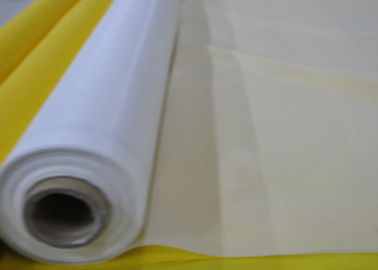 144 tissu de maille de polyester de monofilament de polyester de pouce 180T couleur de Rolls blanche/jaune
