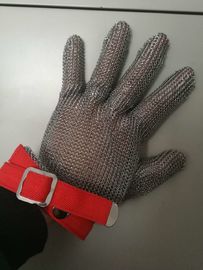 Gants de main de maille en métal de catégorie comestible cinq doigts pour l'abattoir