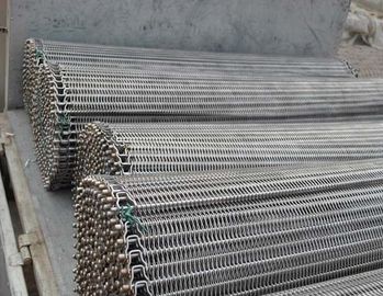 Stainless Steel Conveyor Chain Belt , Silver Wire Mesh Conveyor Belt for Food Drying 