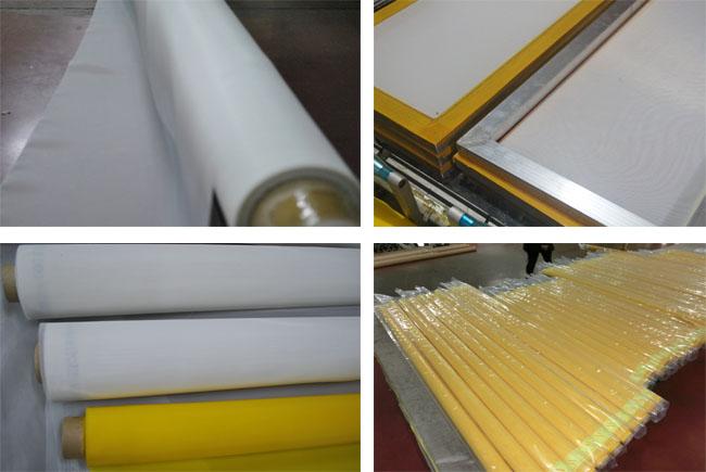 Maille jaune d'écran d'impression de polyester pour le textile/verre/carte PCB/impression en céramique