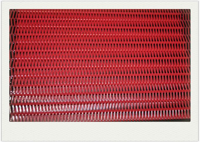 Ceinture rouge de maille de polyester avec le convoyeur en spirale pour l'asséchage de dessiccateur/boue de nourriture