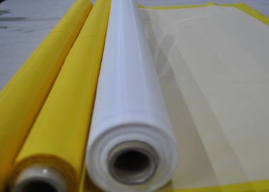 maille d'impression d'écran en soie du polyester 43T-80 pour la couleur d'impression de tissus blanche/jaune