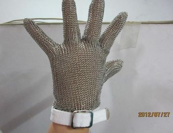 Chine Le gant blanc de coupe de Chainmail de taille de S, gants de sécurité de maille en métal a coupé résistant fournisseur